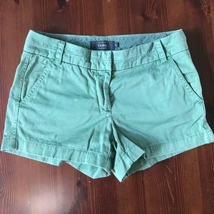 J.Crew Green Chino Shorts